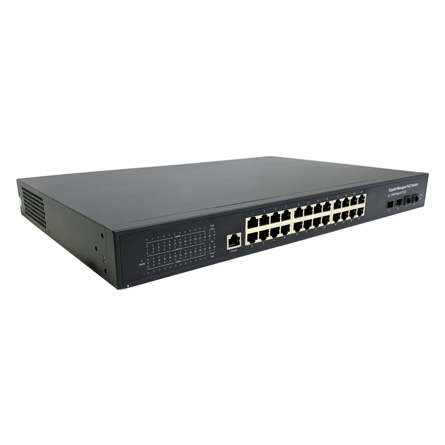 PTZCam 24-port POE+ Gigabit Network Switch with 4-port 10G SFP+ (Discontinued)